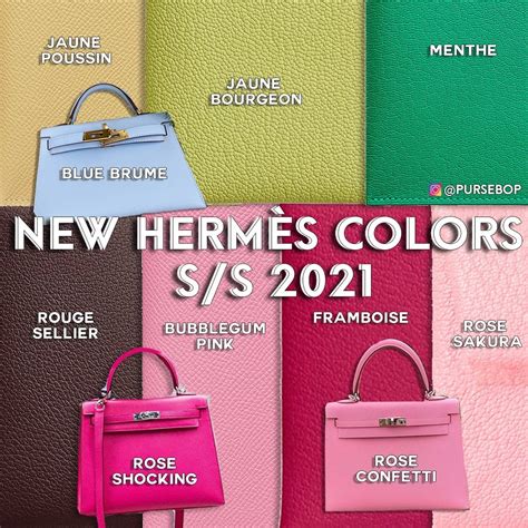 hermes bag colors 2021|hermes 101 purse.